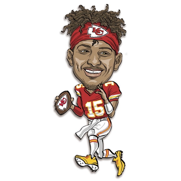 Patrick Mahomes Kansas City Chiefs Metal Caricature Wall Art