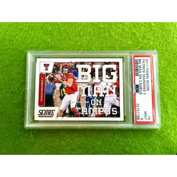 Patrick Mahomes PSA 9 ROOKIE CARD JERSEY #5 TT 2017 Score PATRICK MAHOMES SP RC