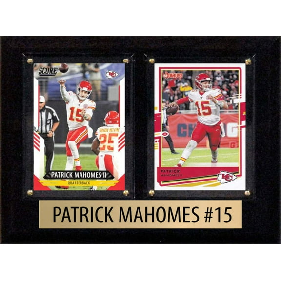 Patrick Mahomes Score Donruss 2023 2024 2 Card 6" x 8" Plaque Chiefs