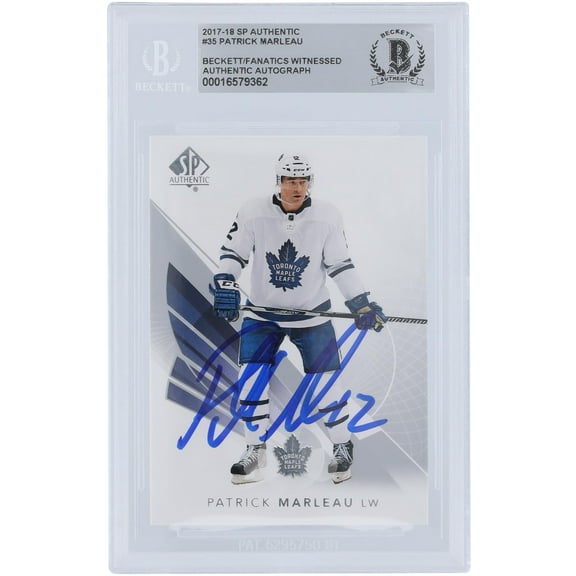 Patrick Marleau Toronto Maple Leafs Autographed 2017-18 Upper Deck SP Authentic #35 Beckett Fanatics Witnessed Authenticated Card - Fanatics Authentic Certified