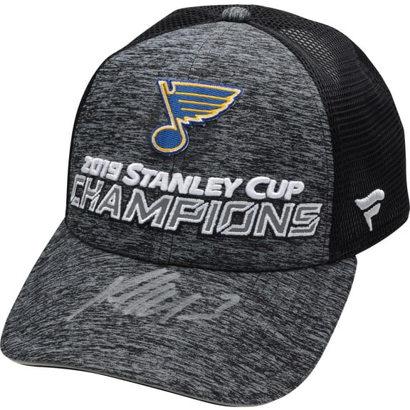 Patrick Maroon St. Louis Blues Autographed 2019 Stanley Cup Champions Locker Room Hat - Fanatics Authentic Certified