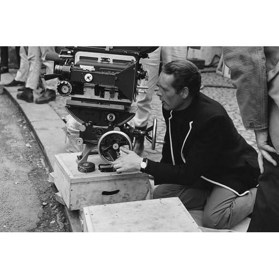 Patrick McGoohan in The Prisoner behind camera on set directing cult tv show 24x36 Poster