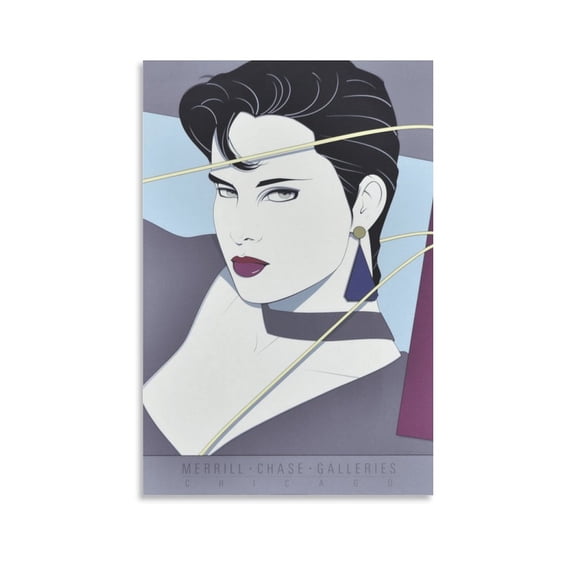 Patrick Nagel Painting Illustration City Girl Fashion Art Poster (1) Gifts Canvas Painting Poster Wall Art Decorative Picture Prints Modern Decor 20x30inch(50x75cm)