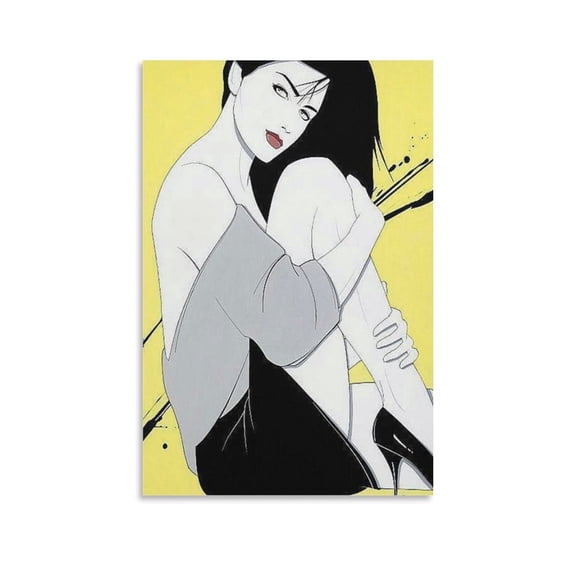 Patrick Nagel Painting Illustration City Girl Fashion Art Poster (13) Picture Print Wall Art Poster Painting Canvas Posters Artworks Gift Room Aesthetic 24x36inch(60x90cm)