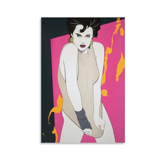 Patrick Nagel Painting Illustration City Girl Fashion Art Poster (19) Poster Decorative Painting Canvas Wall Art Living Room Posters Bedroom Painting 20x30inch(50x75cm)