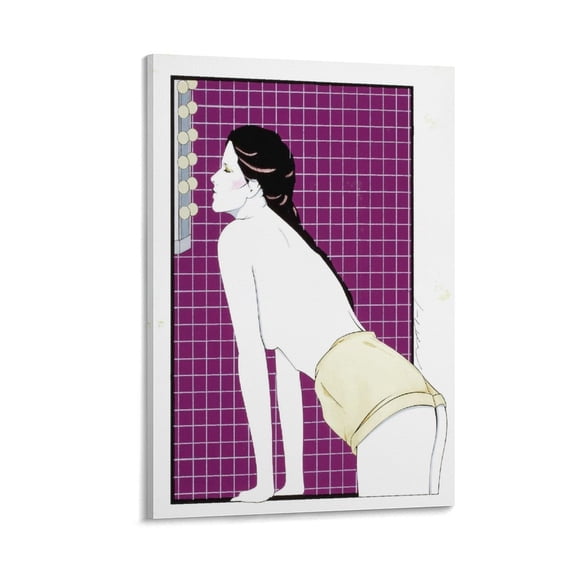 Patrick Nagel Painting Illustration City Girl Fashion Art Poster (37) Room Aesthetic Poster Print Art Wall Painting Canvas Posters Gifts Modern Bedroom Decor 20x30inch(50x75cm)
