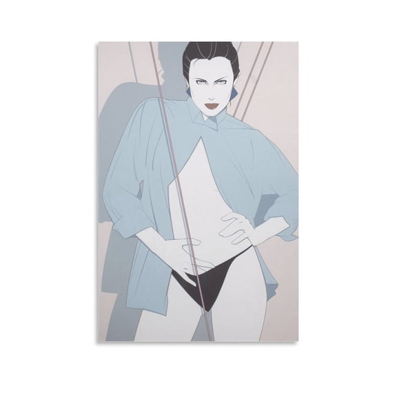 Patrick Nagel Painting Illustration City Girl Fashion Art Poster (40) Gifts Canvas Painting Poster Wall Art Decorative Picture Prints Modern Decor 24x36inch(60x90cm)