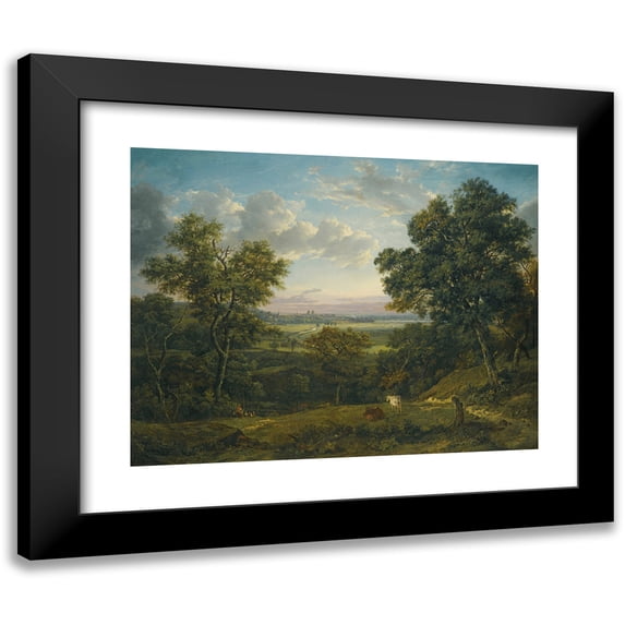 Patrick Nasmyth 18x15 Black Modern Framed Museum Art Print Titled - View of Greenwich, from Charlton Wood, Near Woolwich