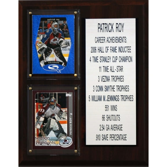 Patrick Roy Colorado Avalanche 8'' x 10'' Plaque