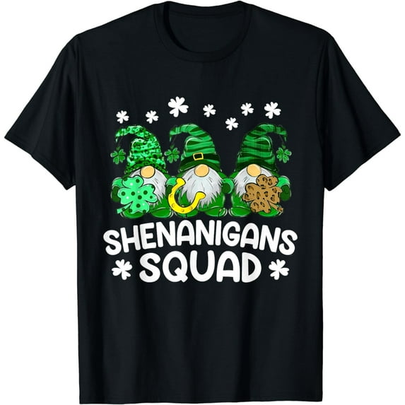 Patrick Shenanigans Squad Gnomes Funny St Patricks Day T-Shirt
