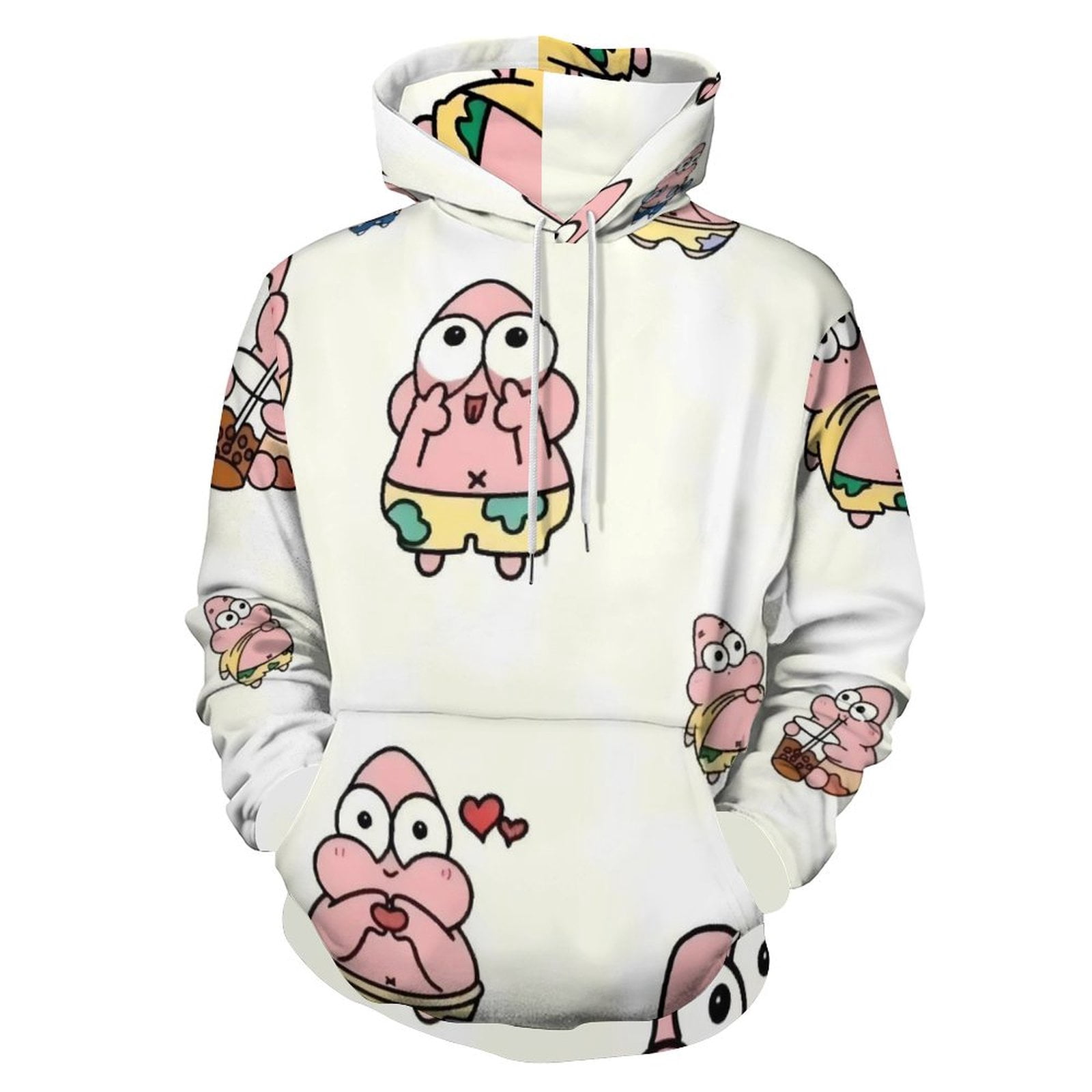 Patrick Star Cartoon Sweatshirt Anime Hoodie Full Print Suitable for ...