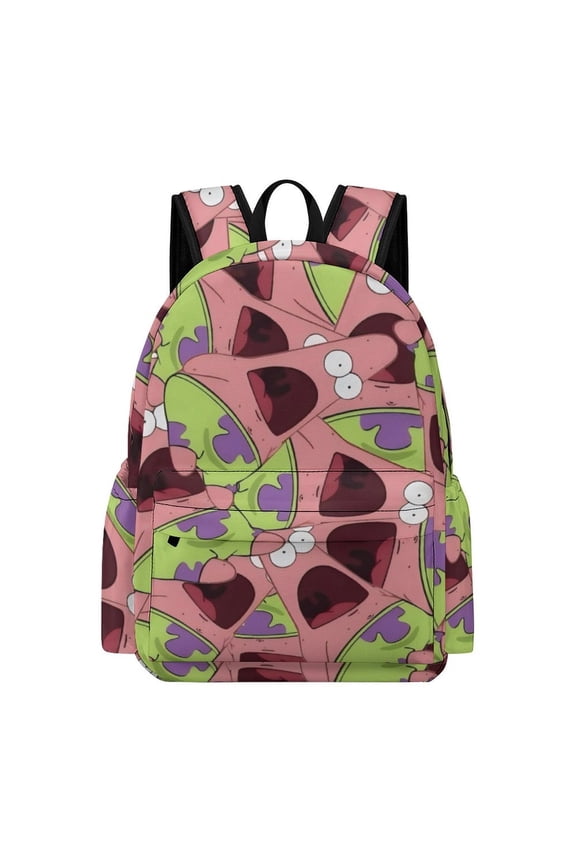 Patrick Star Cute Anime Travel And Hiking Backpack 42x30x15cm