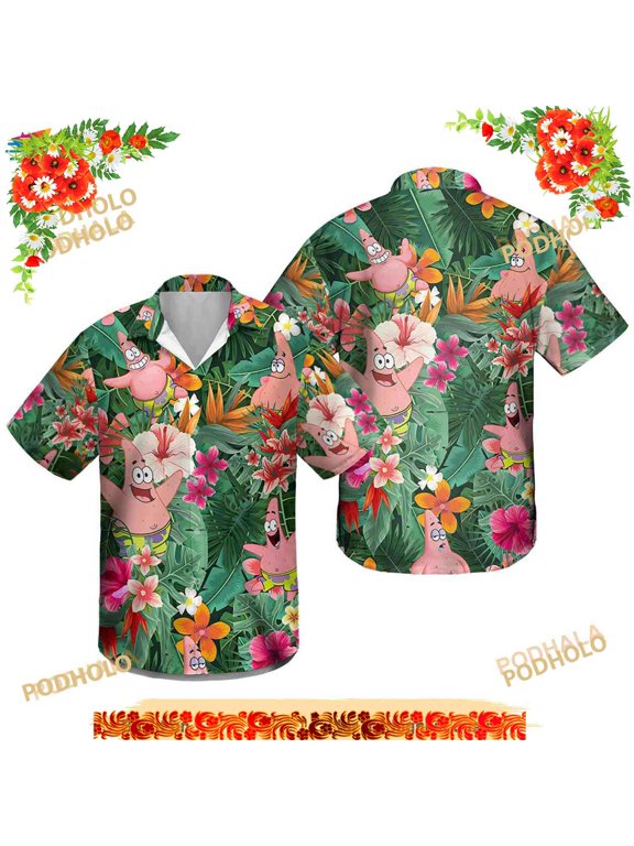 Patrick Star Funny Hawaiian Shirt, Patrick Star Lovers Funny Hawaiian Shirt