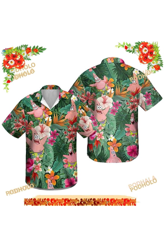 Patrick Star Funny Hawaiian Shirt, Patrick Star Lovers Funny Hawaiian Shirt