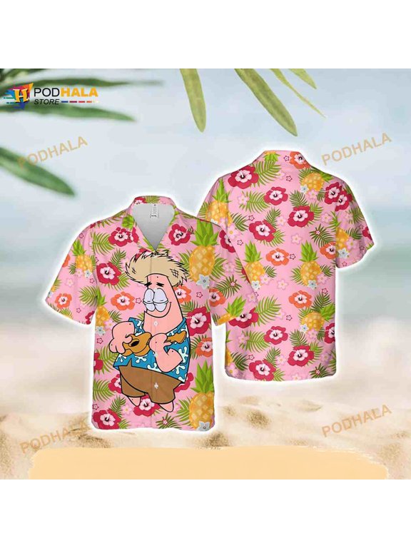 Patrick Star Hawaiian Aloha Shirt, Patrick Star Lovers Funny Hawaiian Shirt