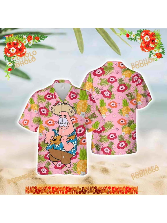 Patrick Star Hawaiian Aloha Shirt, Patrick Star Lovers Funny Hawaiian Shirt