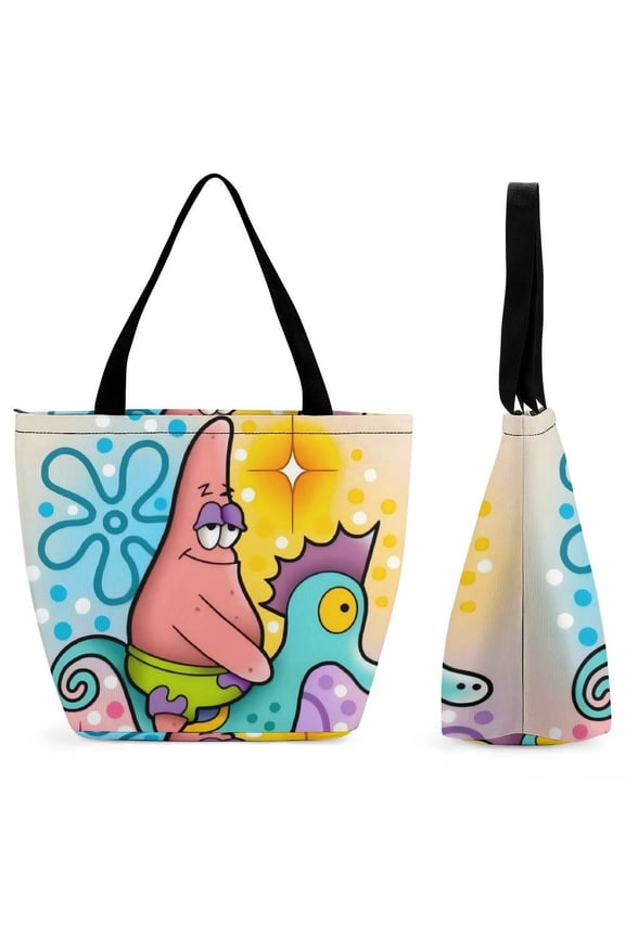 Patrick Star Women's handbags shopping bags fun gift bags gym travel Halloween gifts One size