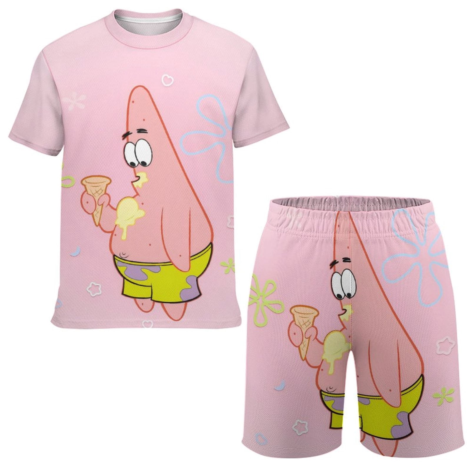 Patrick Star Youth short-sleeved T-shirt and shorts s…