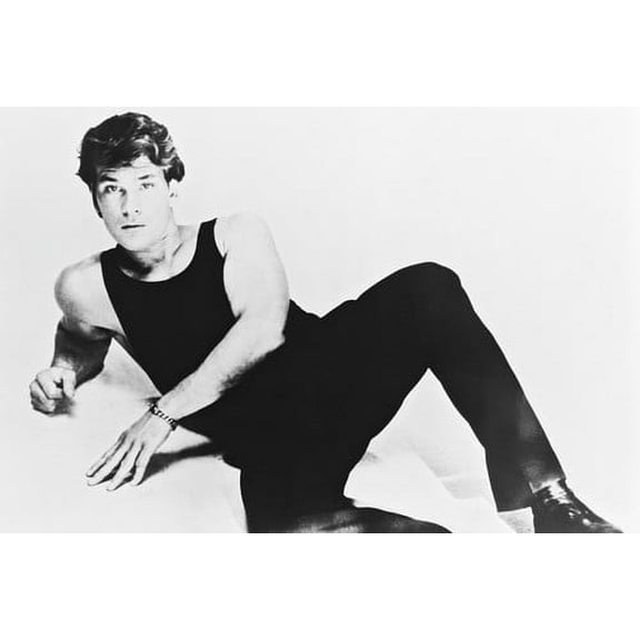 Patrick Swayze 24X36 Poster Dirty Dancing In Vest On Studio Floor