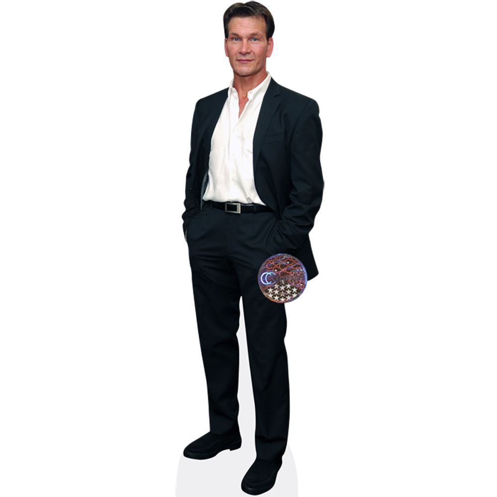 Patrick Swayze (Black Suit) Silhouette En Carton Grandeur Nature - Découpe Officielle Celebrity Cutouts