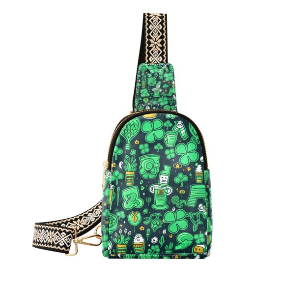 Patrick's Day Decoration Crossbody Bags Backpack Chest Bag Shoulder Bag Waist Bag for Outdoor Travel Hiking Fitness Cycling