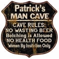 thumbnail image 1 of Patrick's Man Cave Rules Sign Shield Metal Gift 211110007427, 1 of 1