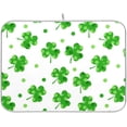 thumbnail image 1 of Patricks Day Clover Green (49) Dish Drying Mat for Kitchen Counter 18 x 24 Inches Rack Pads Microfiber Dry Dishes Drainer Mats Dish Drying Pad Tableware Countertops Decor, 1 of 8