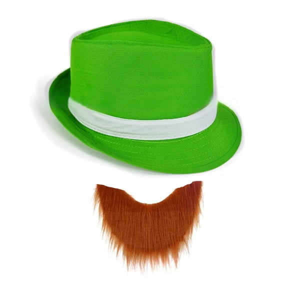 Patricks Day Festival Hat White Ribbon Irish Hat Unisex Hat for Festival Celebration Patricks Day Costume Accessories