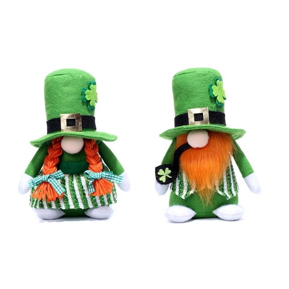 Patricks Day Gnomes Decorations, Lucky Green Gnomes Plush for the Home, Patricks Day Stuffed Doll Gifts for Decor