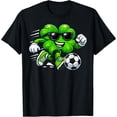 thumbnail image 1 of Patricks Soccer Clover Drip Sport Lucky Patricks Day Boys T-Shirt, T-Shirt for Kids Youth, 180gsm, 100% Cotton, 1 of 5