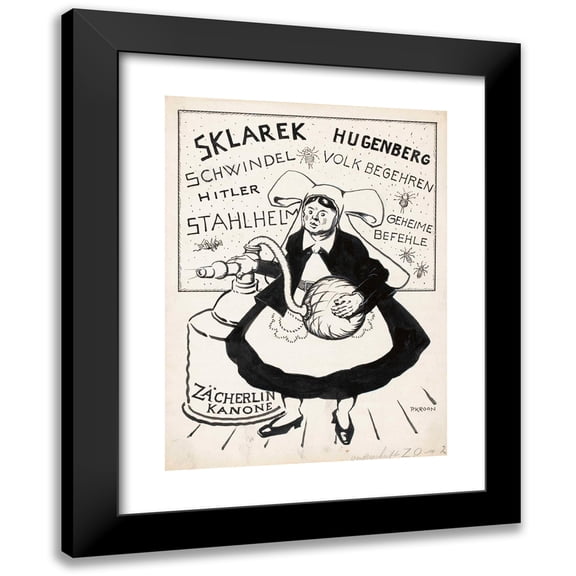 Patricq Kroon 11x14 Black Modern Framed Museum Art Print Titled - German Pest Control (1930)