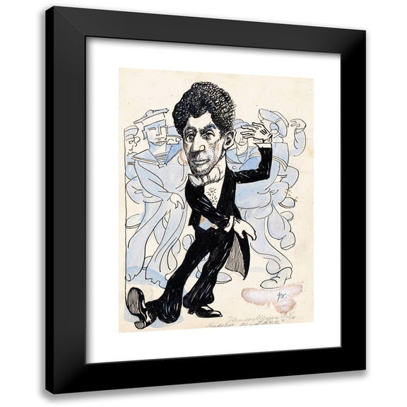Patricq Kroon 11x14 Black Modern Framed Museum Art Print Titled - James Meijer Conducts Jazz Music (1920)