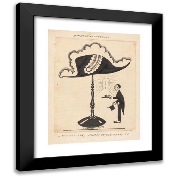 Patricq Kroon 12x14 Black Modern Framed Museum Art Print Titled - Stitch from a Minister (1924-01)