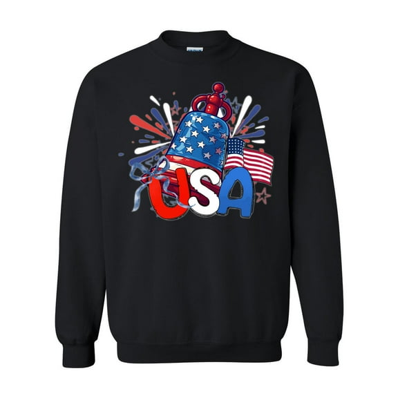 Patriot Coquette Liberty Bell 4th Of July Graphic Art Sweatshirt