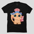 thumbnail image 1 of Patriot Cute Cat American Independence Day Funny H44679 Unisex T-Shirt, Up to 5XL Available, 1 of 2