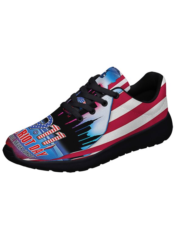 Patriot Day 911 September 11 911 Never Forget Shoes Sneakers Black Size 9