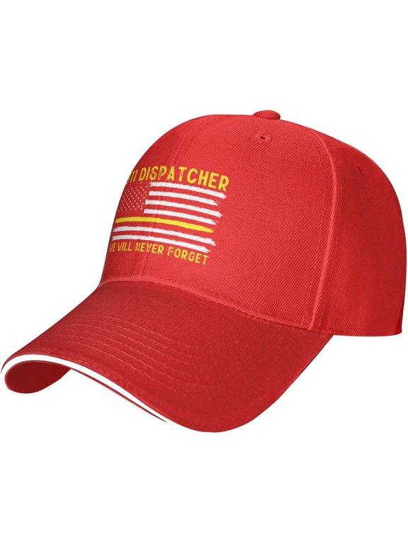 Patriot Day Never Forget 911 Unisex Baseball Cap Vintage Men Women Low Profile Dad Hat Adjustable,Red
