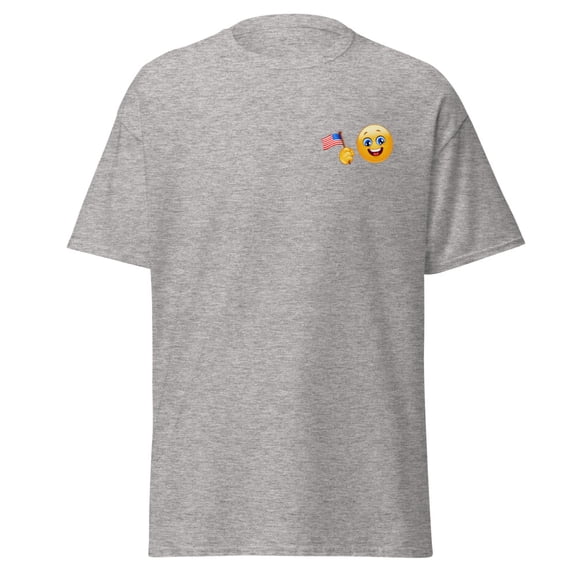 Patriot Emoji Celebrating Unisex classic tee (Sport Grey, S)
