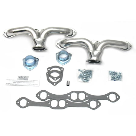 Patriot Exhaust H8052-1 1 5/8" Tight Tuck Header Street Rod Universal Small Block Chevrolet Metallic Ceramic Coating