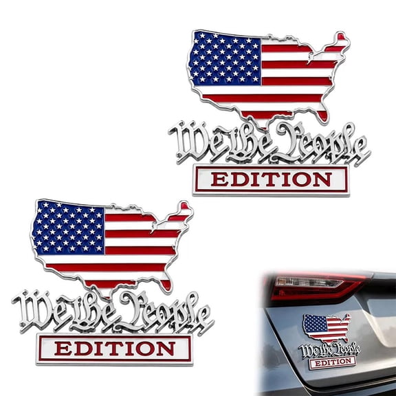 Patriot Flag Edition Metal Car Emblem Badge 3D Metal Car Emblem for Automotive, Trucks, SUV, Motorcycle