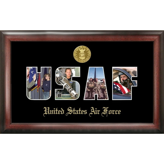 Patriot Frame's Air Force Collage Photo Frame Gold Medallion