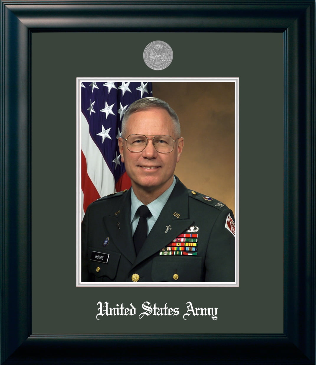 Patriot Frame's Army 8x10 Portrait Frame Silver Medallion