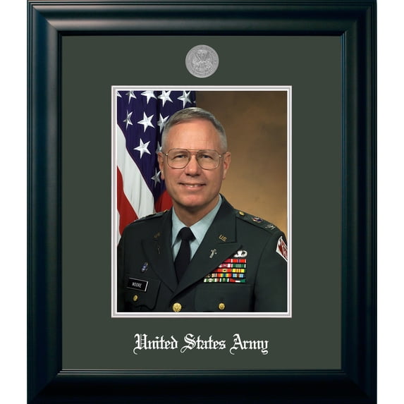 Patriot Frame's Army 8x10 Portrait Frame Silver Medallion