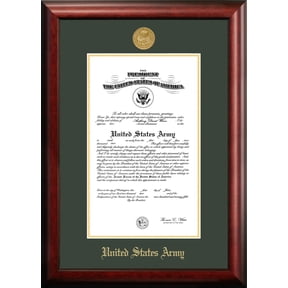 Patriot Frame's Army 9x14 Certificate Frame Gold Medallion