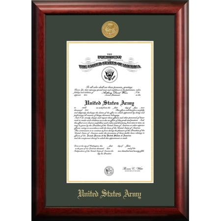 Patriot Frame's Army 9x14 Certificate Frame Gold Medallion