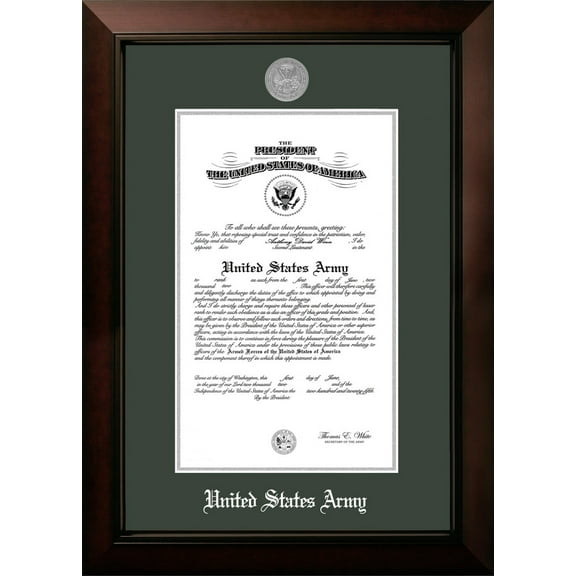 Patriot Frame's Army 9x14 Certificate Legacy Frame with Silver Medallion