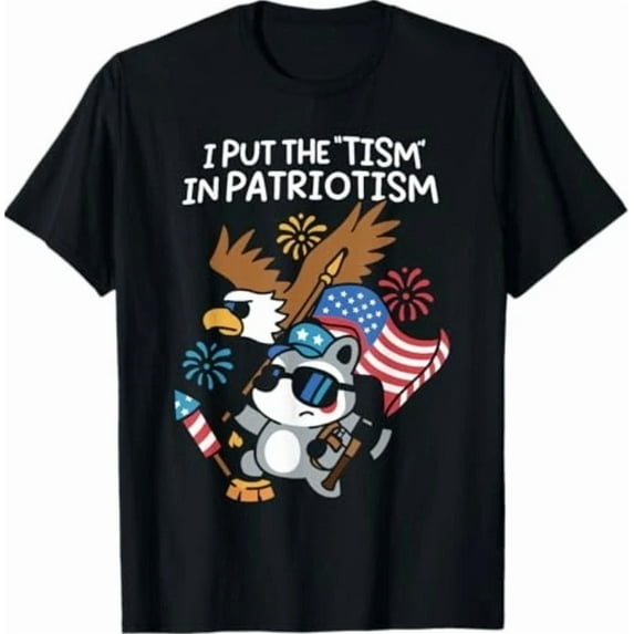 Patriot I Put The Tism In Patriotism Bold Eagle Athletic Pride Unisex T-Shirt up to size 5XL