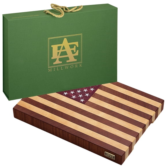 Patriot Mahogany, Maple, Epoxy End Grain Handmade Cutting Board