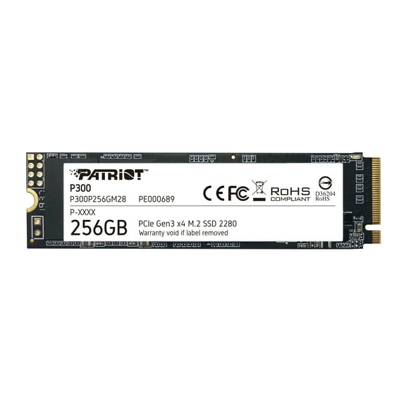 Patriot Memory P300 256 GB Solid State Drive, M.2 2280 Internal, PCI Express NVMe (PCI Express NVMe 3.0 x4)
