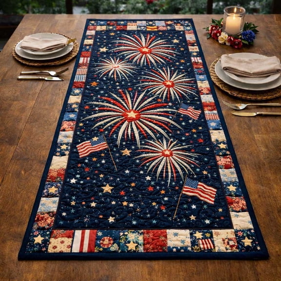 Patriot Palette Quilted Table Runner